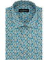 Blue Geometric Print Short Sleeve Shirt